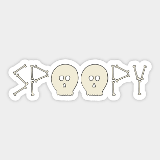 SPOOPY Skeleton Bones Sticker